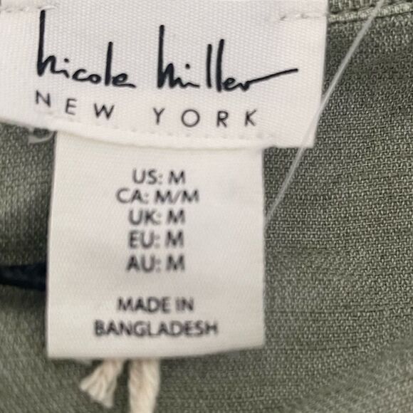 Nicole Miller Crop Utility Jacket Size: Medium Color: Sage - Picture 9 of 11